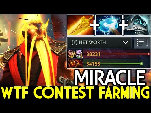 MIRACLE [Ember Spirit] WTF Contest Farming with Alchemist 7.22 Dota 2