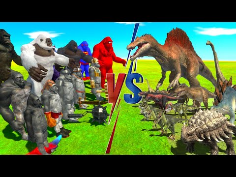 MUTANT PRIMATES GROWING UP LEVEL vs CARNIVORES DINOSAURS CHALLENGE - ARBS