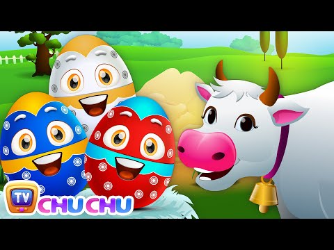 பண்ணை பிராணிகளையும் அதன் சப்தங்களையும் கற்கலாம் - ChuChu TV Tamil Farm Animals Surprise Eggs