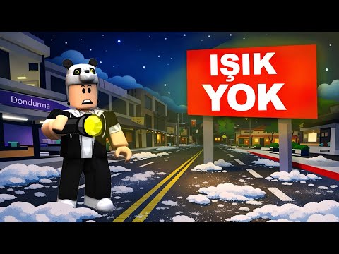 TÜM ŞEHİR KARANLIK ALTINDA KALDI! ❄️ KAR YAĞDI VE DONDUK! 😨 - Roblox Brookhaven 🏡rp