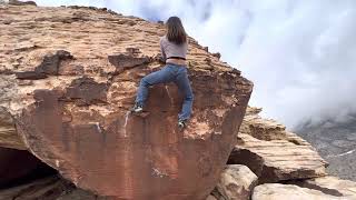 Video thumbnail of George, V6. Red Rocks