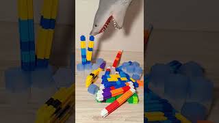 🔥Oddly Satisfying Shark plays Minecraft Lego ASMR 🎈🦈🌈