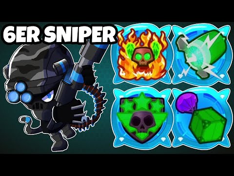 The BLOONS TD 7 Sniper - 6 upgrades per row!