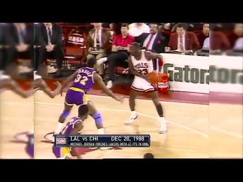 Michael Jordan Surprises Magic Johnson and the Showtime Lakers! (1988.12.20)