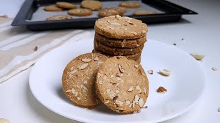 💁Healthy Whole Wheat flour Nuts Cookies  - No Maida, No sugar, No egg | Atta Biscuits #cookiesrecipe