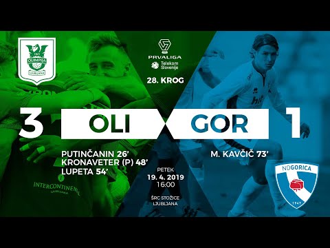 28.krog: Olimpija - Gorica 3:1 ; Prva liga Telekom Slovenije 2018/2019