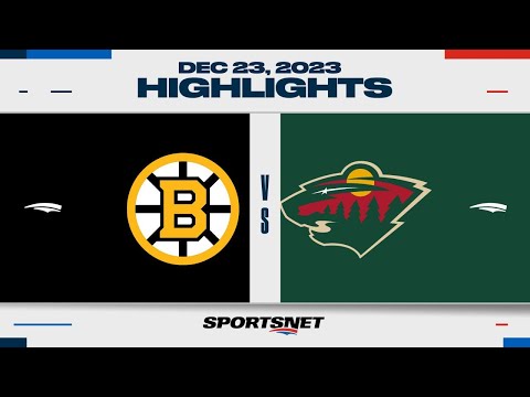 NHL Highlights | Bruins vs. Wild - December 23, 2023