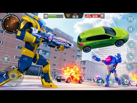 Flying Hero Robot Transform Game Crime City Games #robot #war #battle #transform #hero #games #city