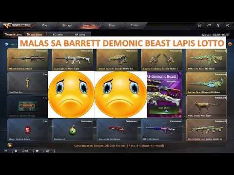 MALAS SA BARRETT DEMONIC BEAST LAPIS LOTTO CROSSFIRE PH