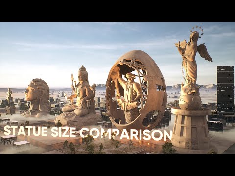 Comparação de tamanhos da ESTÁTUA MAIS ALTA | 3D