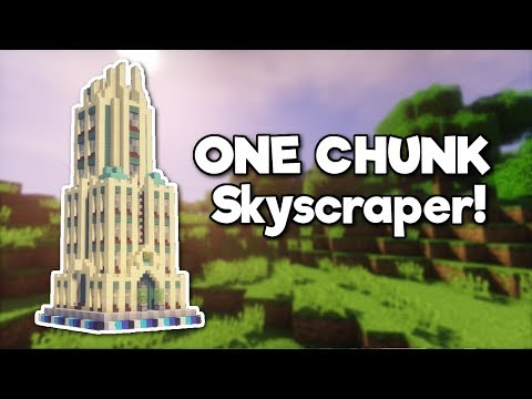 Insane Minecraft Skyscraper Build! Only ONE Chunk!
