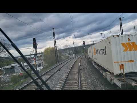 Führerstandmitfahrt. Regensburg Ost - Gemünden Teil 4. Zugfahrt. Cabview. Z kabiny maszynisty.