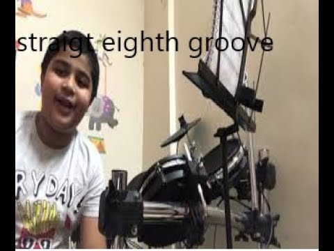 Straight eighth groove drum cover