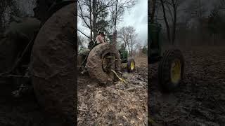 OUR TRACTOR GOT STUCK PT.2 #tractor #stuck #logcabin #cabin #bushcrafter #bushcraft #wood #woodwork