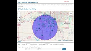 Find Zip Codes Inside Radius
