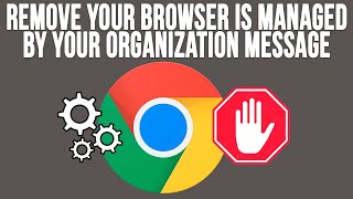 How to Remove "Browser is Managed by Your Organization" in Google Chro