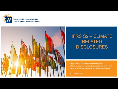 Webinar on IFRS S2 Climate Related Disclosures held on 20 October 2025