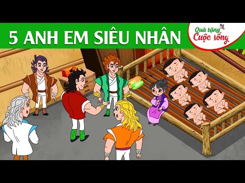 5 ANH EM SIÊU NHÂN -  Phim hoạt hình - Truyện cổ tích - Hoạt hình hay - Cổ tích - Quà tặng cuộc sống