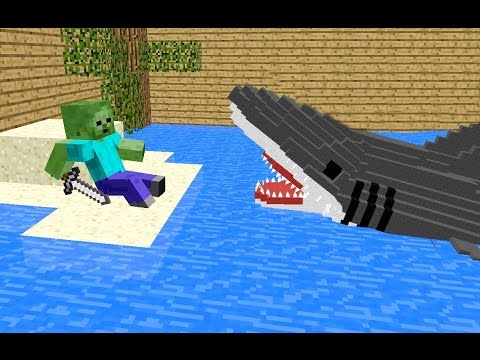 Monster School: Killing The Shark - Minecraft Animation Jaws Movie