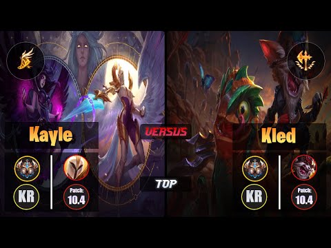 Challenger KAYLE [Fleet Footwork] (Top) VS  KLED - Challenger KR Patch 10.4