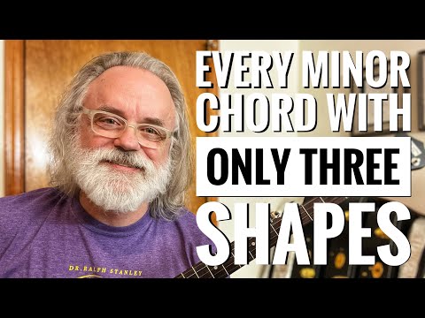 Learn Every MINOR Chord using only Three Shapes - #banjo