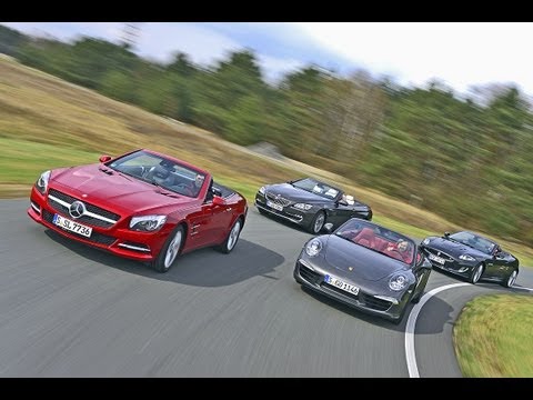 Porsche 911, BMW 650i, Mercedes SL 500, Jaguar XKR
