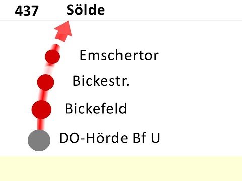 DSW21 Ansagen Bus 437 Hörde - Sölde