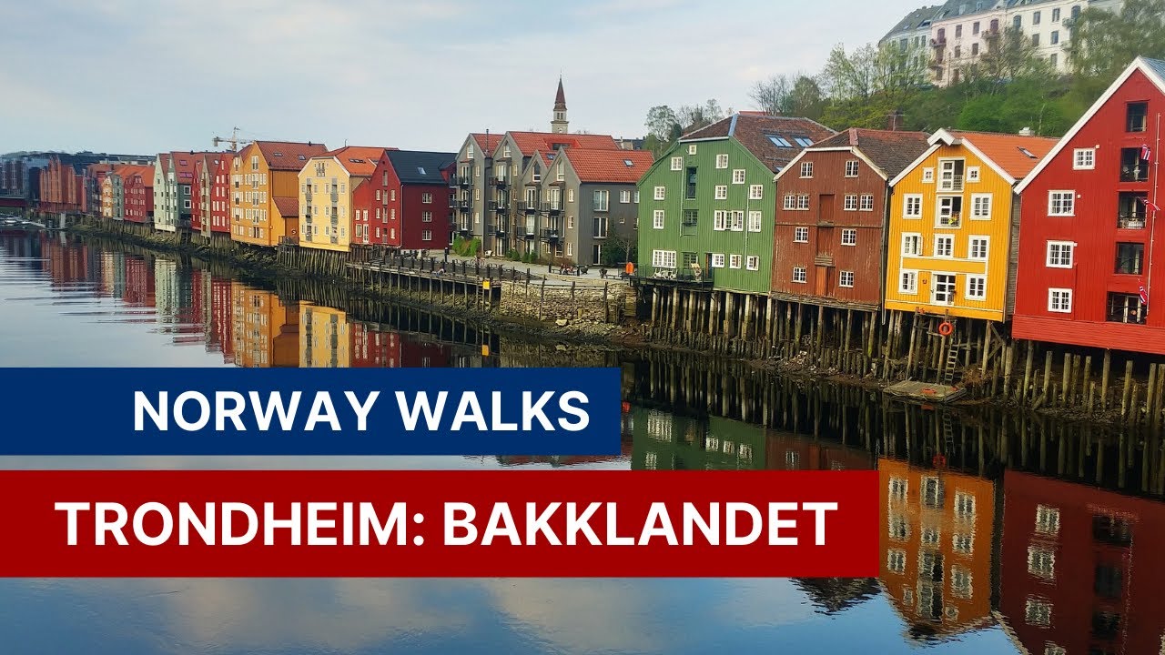 Immersive street-level walking tour through Trondheim Bakklandet, Norway, showcasing authentic urban landscapes, local architecture, and the vibrant atmosphere of the city's neighborhoods