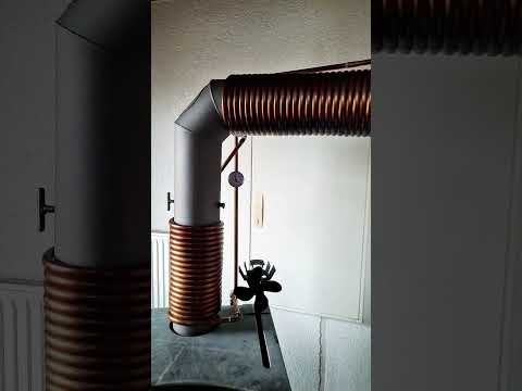 Kamin Ofenspirale schafft fast 60 Grad Wärme #shorts