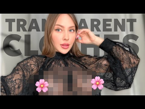 transparent clothes | try on (4k)