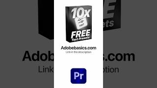 Get 10 Premiere Pro PRESETS For FREE!