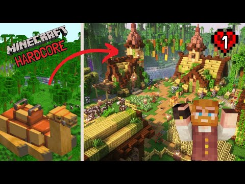 AverageSnow - I Made a Bamboo Starter Village in HARDCORE! | Episode 1 | Minecraft 1.20 Hardcore Let's Play