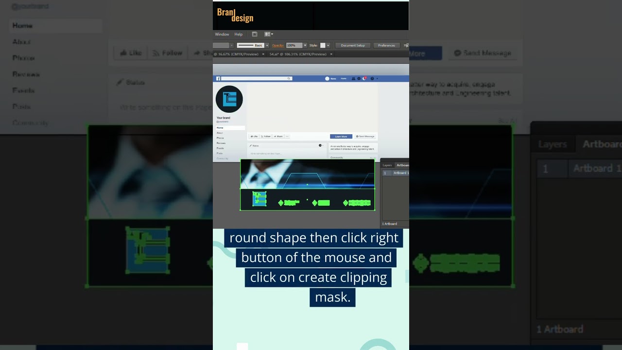How to use Facebook cover vector template .