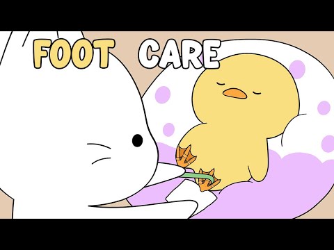 ASMR foot care and massage | spa animation