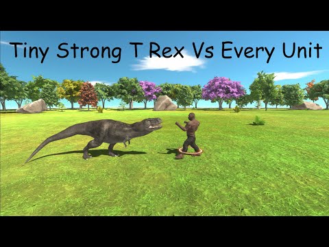 Tiny Strong T Rex Vs Every Unit ARBS |Animal Revolt Battle Simulator