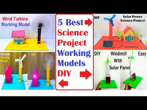 wind turbine or wind mill working model science project innovative award winning howtofunda
