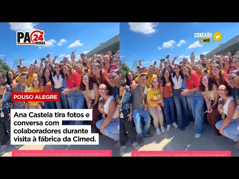 Vídeo: Ana Castela tira fotos e conversa com colaboradores durante visita à fábrica da Cimed.