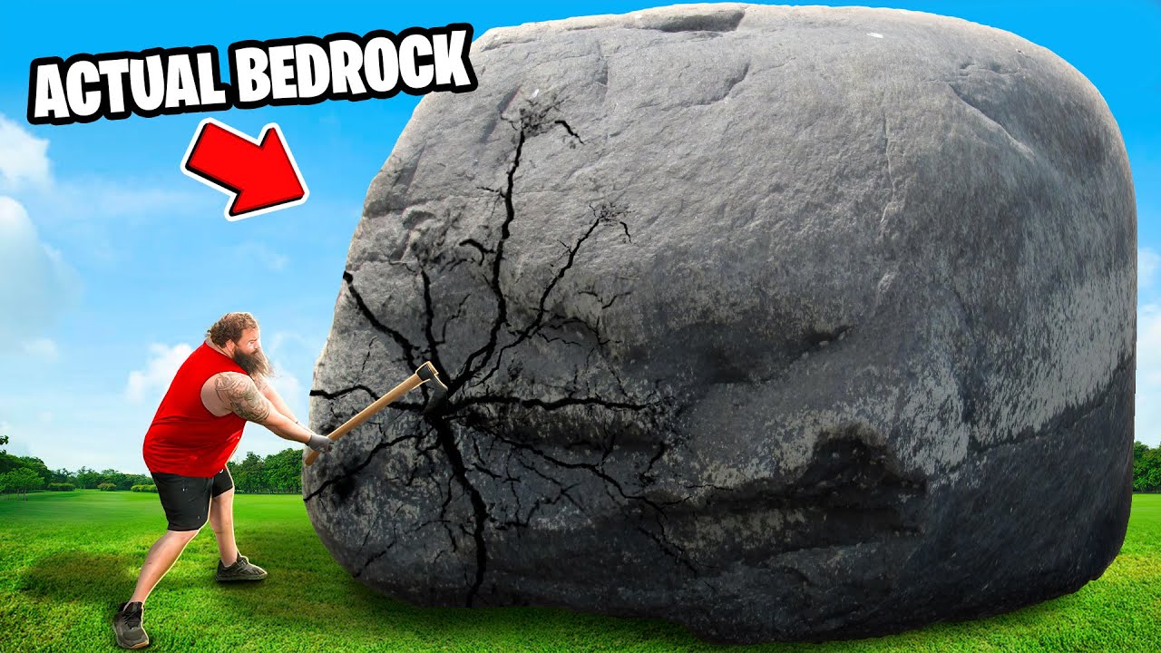 World's Strongest Man vs Actual Bedrock!