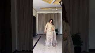 Ivory Embellished Silk Sharara - Video 2