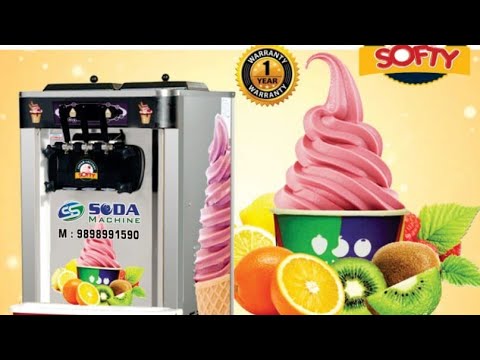 Giving introduction of softy ice cream machine