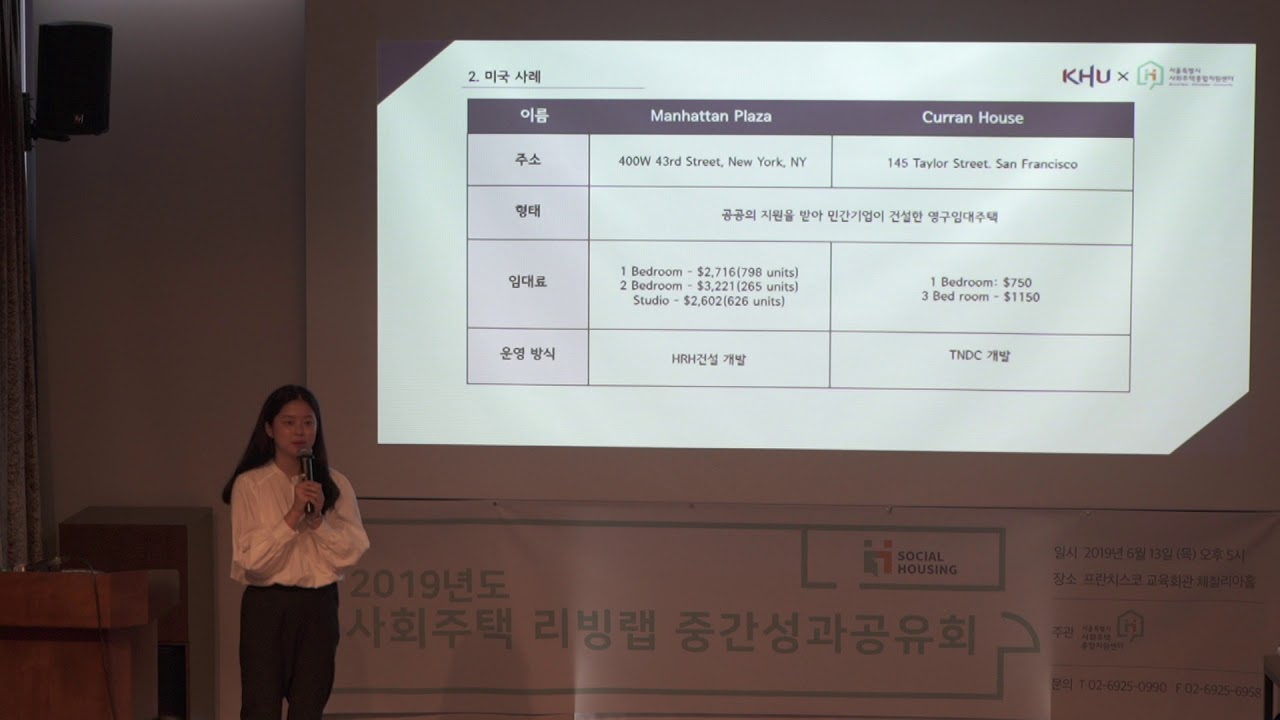 2019년도 사회주택 리빙랩 중간성과공유회_경희대학교 미국팀 발표