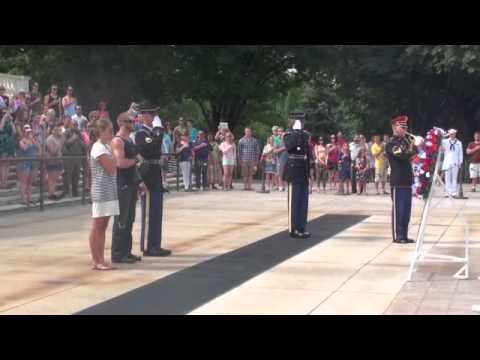 Brantley Gilbert with Sarah White at Wreath Ceremony