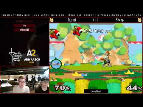 Smash At Study Hall - Sheep (Fox) vs. Russel (Fox, Pikachu) Smash Melee Losers Finals