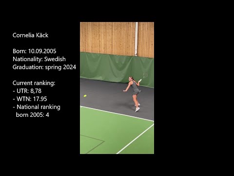 Cornelia Käck College Tennis Highlight video - Fall of 2024