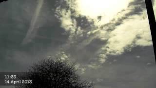 SHocking Toxic White Sky.. Chemtrail Mess 14th April 2013, Bedford, England