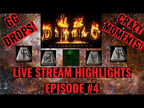 Diablo 2 Resurrected. D2R Online Stream Highlights Episode 4. (4 High Runes!)