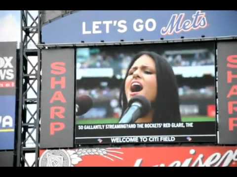 Pia Toscano National Anthem - New York Mets
