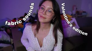 ASMR Fabric Sounds (Scratching/Rubbing): Valentines/Pink Edition