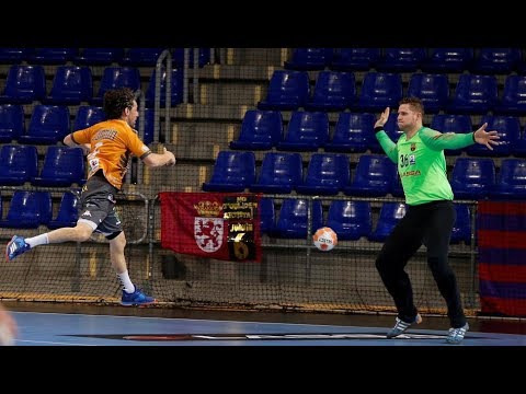 El FC Barcelona Lassa celebra su victoria sobre el Ademar León en Liga ASOBAL