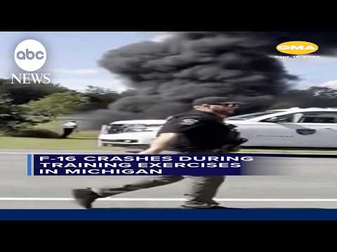 F-16 crashes during training exercises in Michigan